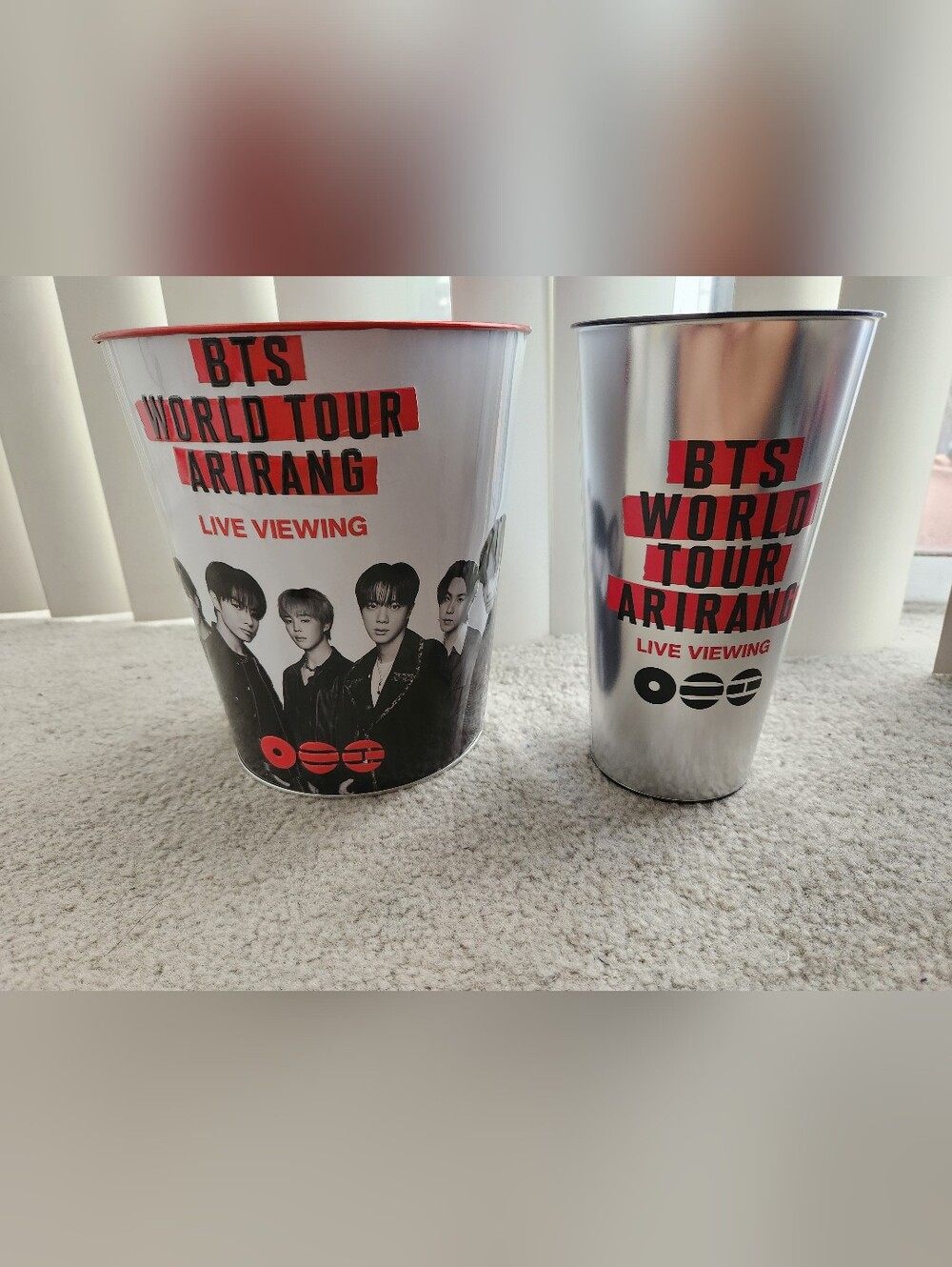 BTS Arirang World Tour Live Exclusive Movie Popcorn Bucket & Cup SET